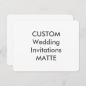 MATTE 120lb 5,5" x 4,25" Einladungen für Hochzeite (Vorne/Hinten)