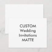 MATTE 120lb 5,5" x 4,25" Einladungen für Hochzeite (Vorne/Hinten)
