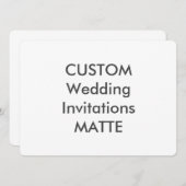 MATTE 120lb 7,5" x 5,5" Einladungen für Hochzeiten (Vorne/Hinten)