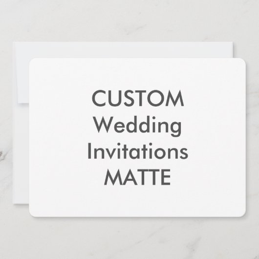 MATTE 120lb 7,5" x 5,5" Einladungen für Hochzeiten (Vorderseite)