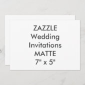 MATTE 120lb 7 Zoll x 5 Zoll Hochzeitseinladungen Einladung (Vorne/Hinten)