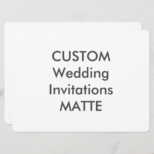 MATTE 120lb 8,75" x 6,5" Einladungen für Hochzeite (Vorne/Hinten)