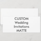 MATTE 120lb 9,25" x 4" Einladung zur Hochzeit (Vorne/Hinten)