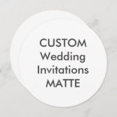 MATTE 5.25" Runde Hochzeiten Einladung (Vorne/Hinten)