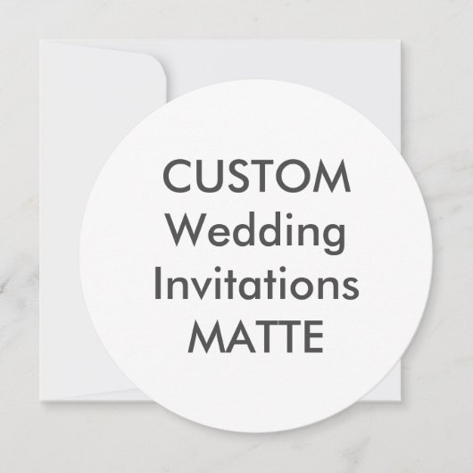 MATTE 5.25" Runde Hochzeiten Einladung (Vorderseite)