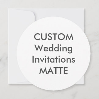 MATTE 5.25" Runde Hochzeiten Einladung