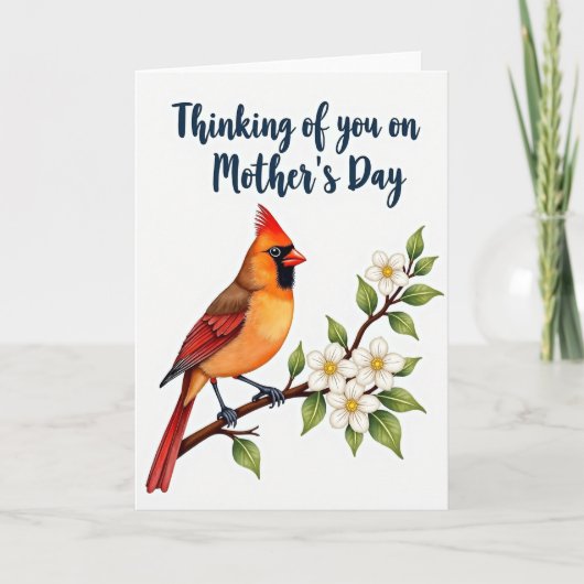 Matte Bird Branch Muttertagskarte Karte (Vorderseite)