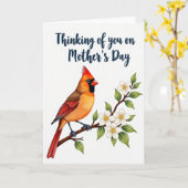 Matte Bird Branch Muttertagskarte Karte (Gelbe Blume)