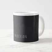 Matte Black Beruflich Schlicht Modern Eleganter Na Jumbo-Tasse (Vorderseite Rechts)