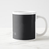 Matte Black Beruflich Schlicht Modern Eleganter Na Jumbo-Tasse (Rechts)