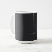 Matte Black Beruflich Schlicht Modern Eleganter Na Kaffeetasse (Vorderseite Links)