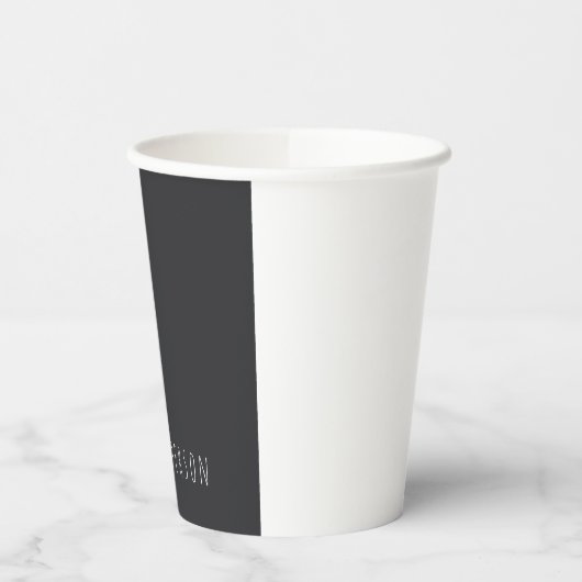 Matte Black Beruflich Schlicht Modern Eleganter Na Pappbecher (Links)