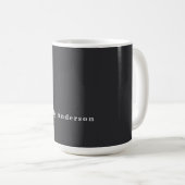 Matte Black Beruflich Schlicht Moderne Elegante Kaffeetasse (VorderseiteRechts)