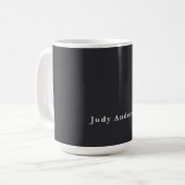 Matte Black Beruflich Schlicht Moderne Elegante Kaffeetasse (Vorderseite Links)