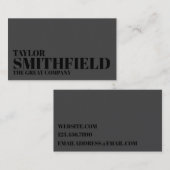 Matte Black Beruflich Tradition Visitenkarte (Vorne/Hinten)