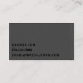 Matte Black Beruflich Tradition Visitenkarte (Rückseite)