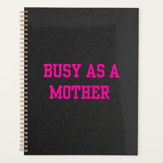 Matte Black beschäftigt als Mutter Pink Planer (Vorderseite)