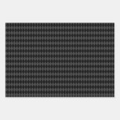 Matte Black & Gray Ästhetische Muster Geschenkpapier Set (Vorderseite 2)
