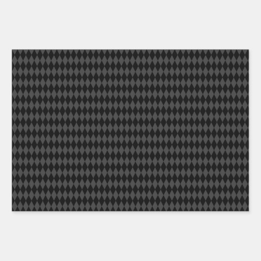 Matte Black & Gray Ästhetische Muster Geschenkpapier Set (Vorderseite 2)