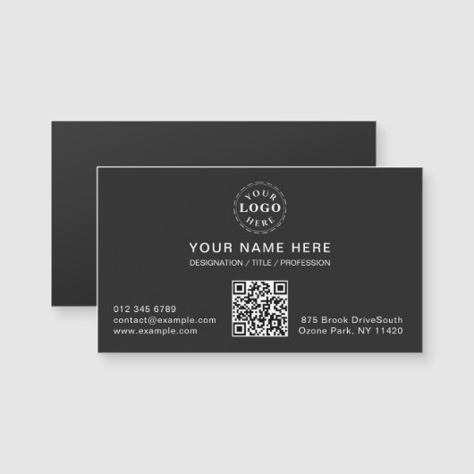 Matte Black Magnetic Card mit Ihrer Info Magnetkarte (Vorne/Hinten)