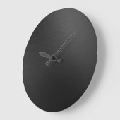 Matte Black Metal Große Wanduhr