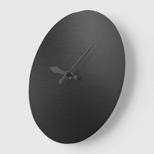Matte Black Metal Große Wanduhr (Winkel)