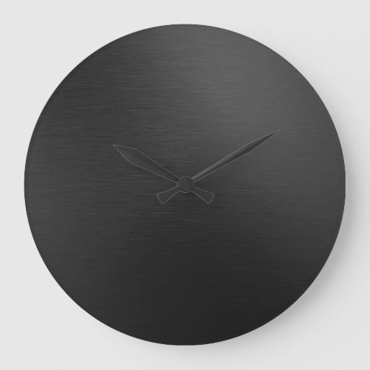 Matte Black Metal Große Wanduhr