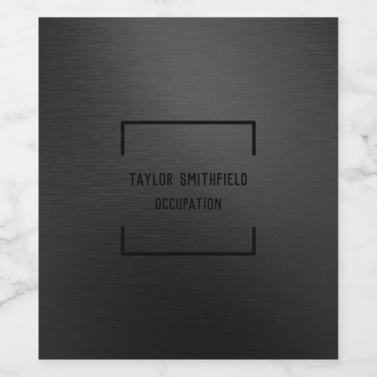 Matte Black Metal Weinetikett (Einzelnes Label)