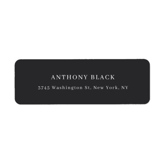 Matte Black Minimalist Plain Elegant Classical (Vorne)