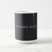 Matte Black Minimalist Plain Elegant Classical Kaffeetasse (Mittel)