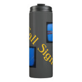 Matte Black mit Ihrem Rufzeichen Thermosbecher (Vorderseite)