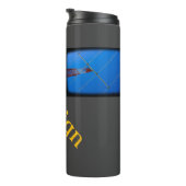 Matte Black mit Ihrem Rufzeichen Thermosbecher (Nach rechts gedreht)