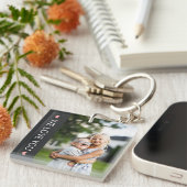 Matte Black & Pink Wir Liebe Sie Foto Schlüsselanhänger (Vorderseite rechts)