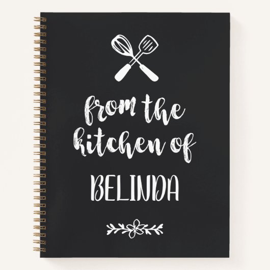 Matte Black Whisk Spatula aus der Küche von Notizblock (Vorderseite)