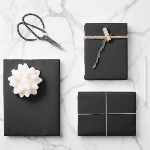 Matte Black Wrapping Paper Sheets for Presets Geschenkpapier Set