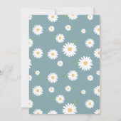 Matte Blue Daisy Einladung zum 90. Geburtstag (Rückseite)