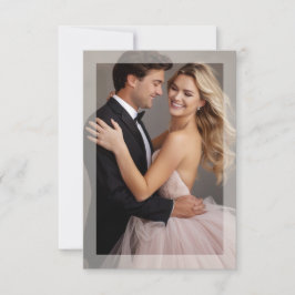 Matte Frame Foto Hochzeit goldbeige UAWG RSVP Karte