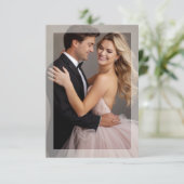 Matte Frame Foto Hochzeit goldbeige UAWG RSVP Karte (Stehend Vorderseite)