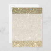 Matte funkelndes Gold laden zu jedem Anlass ein Einladungspostkarte (Vorne/Hinten)