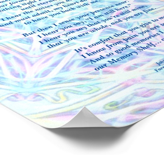 Matte: Gedicht: Besondere Erinnerungen eines Haust Poster (Ecke)