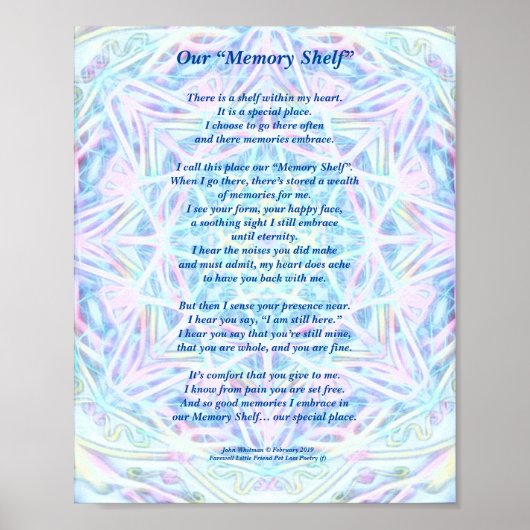 Matte: Gedicht: Besondere Erinnerungen eines Haust Poster (Vorne)