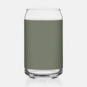 Matte & Glitzer Moss Green Custom Glass kann Dosenglas (Vorderseite)