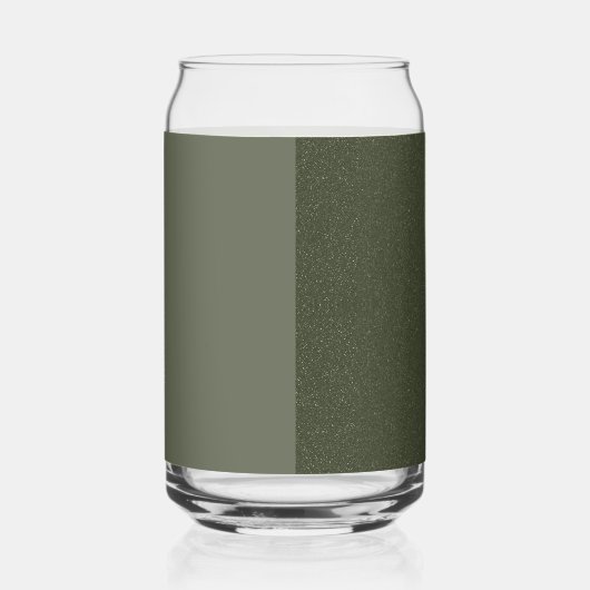 Matte & Glitzer Moss Green Custom Glass kann Dosenglas (Links)