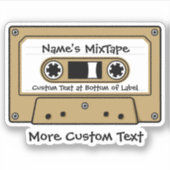 Matte Gold Audio Cassette Tape Aufkleber (Vorderseite)