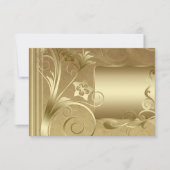 Matte Gold-Etiketten RSVP Karte (Vorderseite)