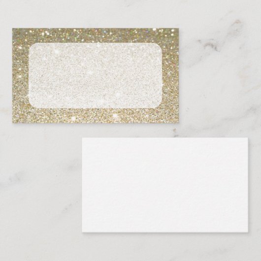 Matte gold glitzernde Visitenkarten oder RSVP-Kart Begleitkarte (Vorne/Hinten)