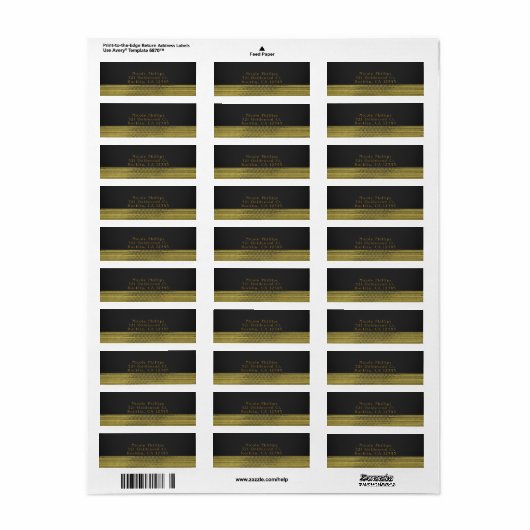 Matte Gold Modern Glam Sequins Chic Einladung (Vorne)