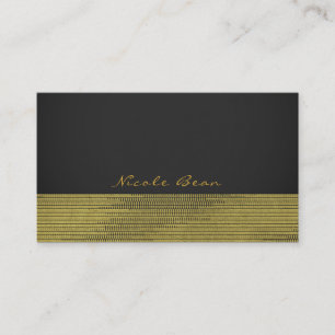 Matte Gold Modern Glam Sequins Chic Elegante Visitenkarte