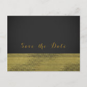 Matte Gold Modern Glam Sequins Chic Save the Date Ankündigungspostkarte (Vorderseite)