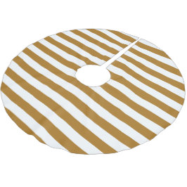 Matte Gold Parallel Strips Weihnachtsfeiertag Polyester Weihnachtsbaumdecke
